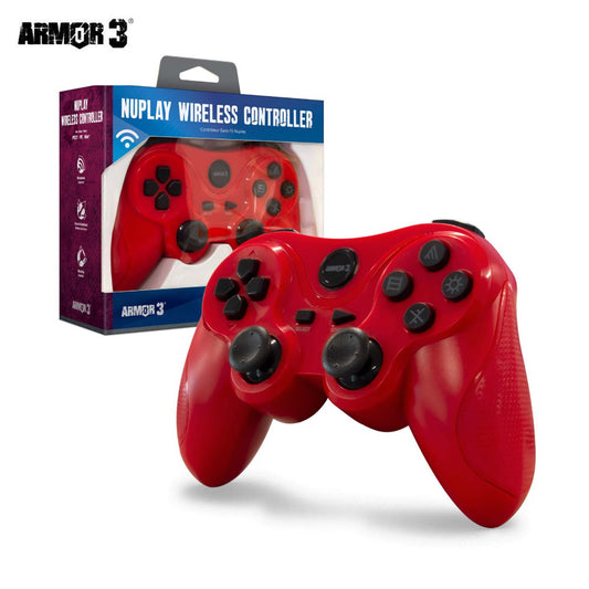 NuPlay PS3® Wireless Game Controller - Armor3 - Red